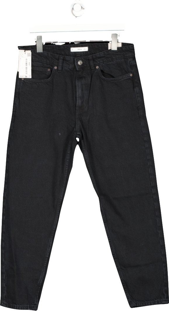 MANGO Black Tapered Fit Jeans BNWT W32