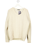 BRANDY MELVILLE Cream Cable Knit Wool Jumper One Size