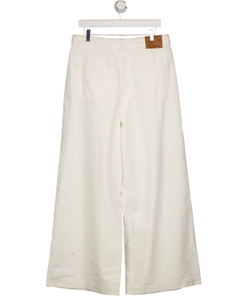 Aligne White Wide Leg Denim Jeans UK 14