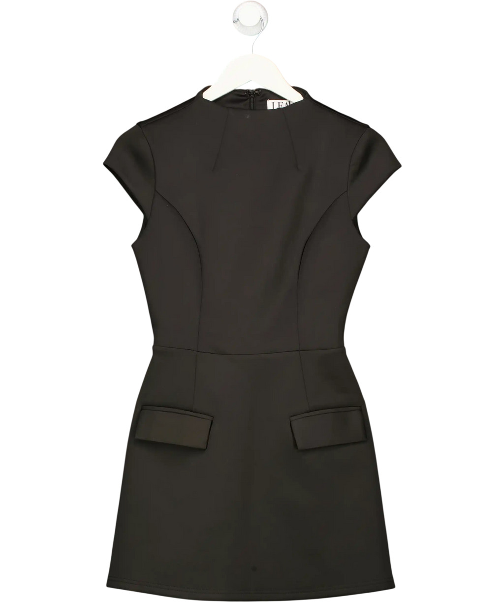 Leau Black Cote Cap Sleeve Pocket Mini Dress UK S