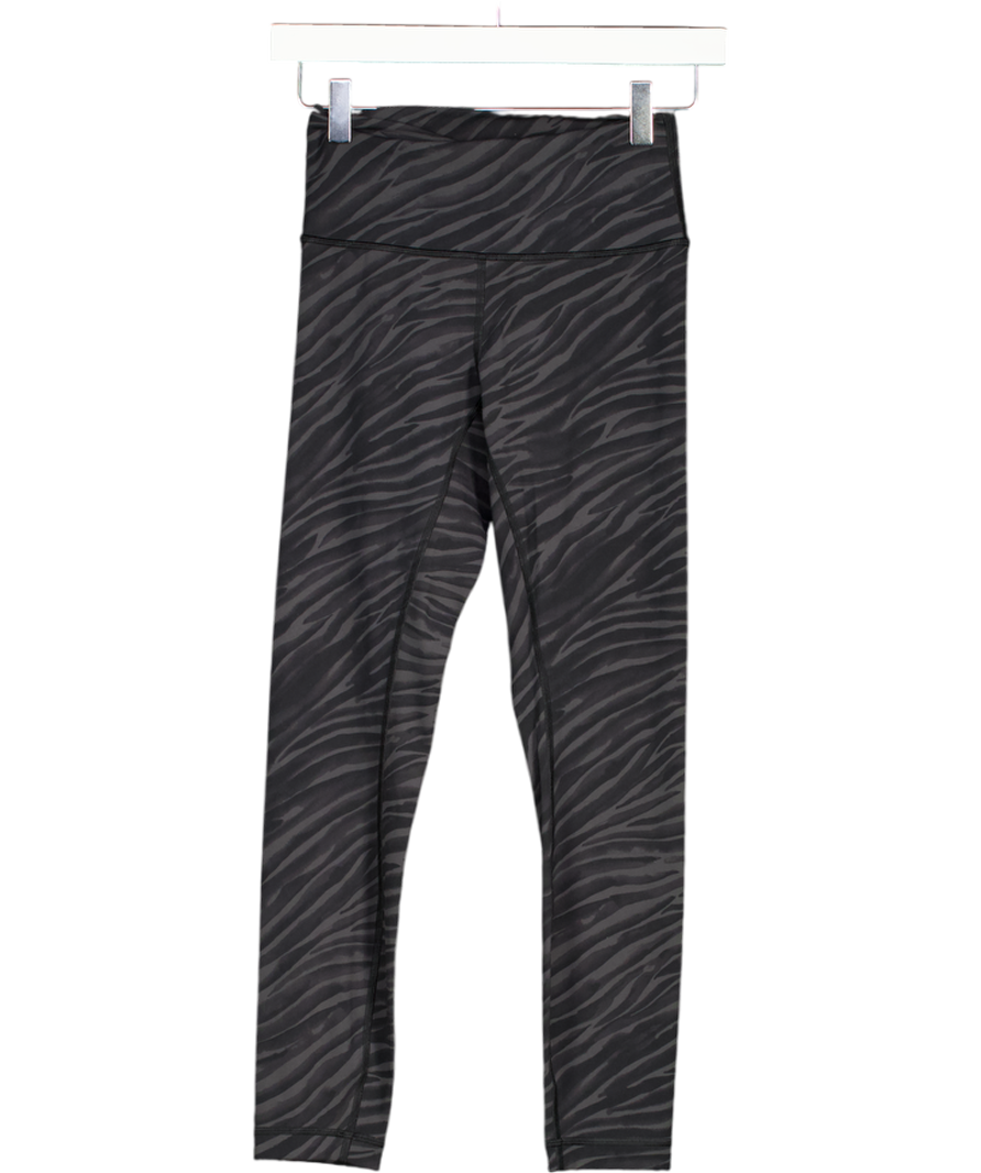 Lululemon Black Align High-rise Zebra Pant 25" UK 8