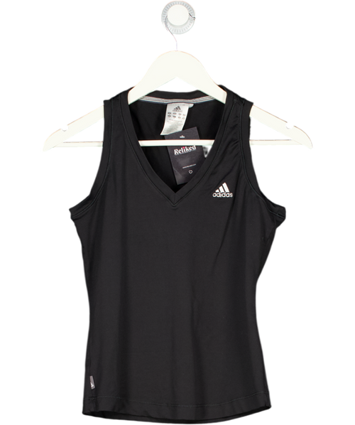 adidas Black V-neck Sleeveless Tank Top UK 12