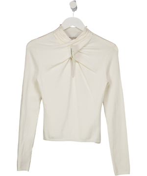 Abercrombie & Fitch White Keyhole Mini Mockneck Sweater UK XS