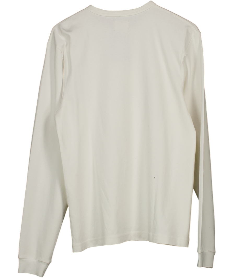 P&CO Cream Crafted Heavyweight Henley - Off White UK M