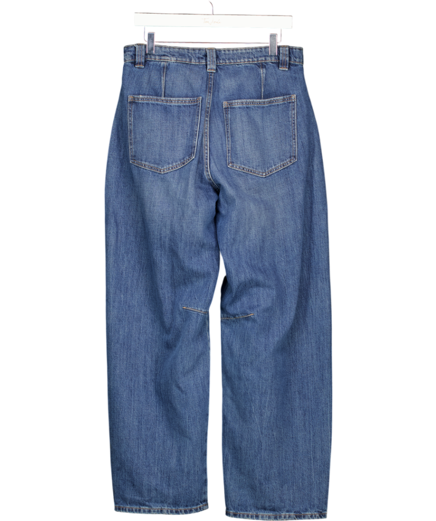 NEXT Mid Blue Barrel Mid-rise Jeans - Reg Length UK 12