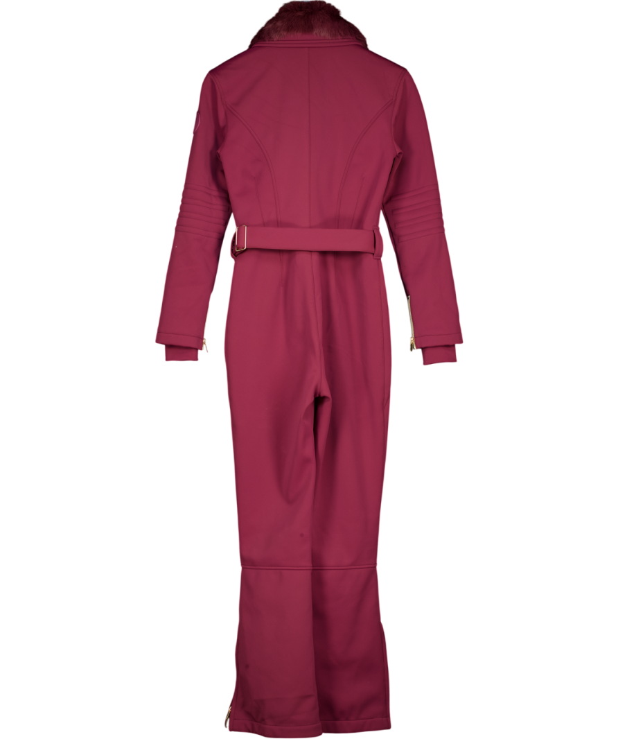 MY SUNDAY SKI Burgundy Red Luxe Portillo Ski Suit UK S