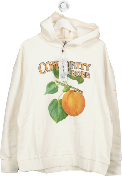 Holzweiler Cream Peach Print Hoodie - Ecru UK M