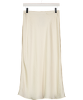 Abercrombie & Fitch Cream High Rise Satin Lace-hem Midi Skirt UK XS
