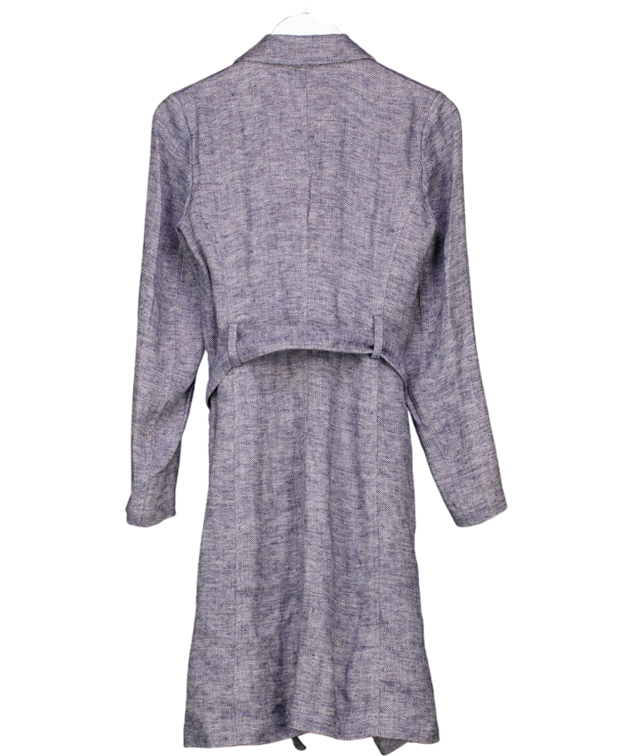 Theory Blue Belted Coat UK S