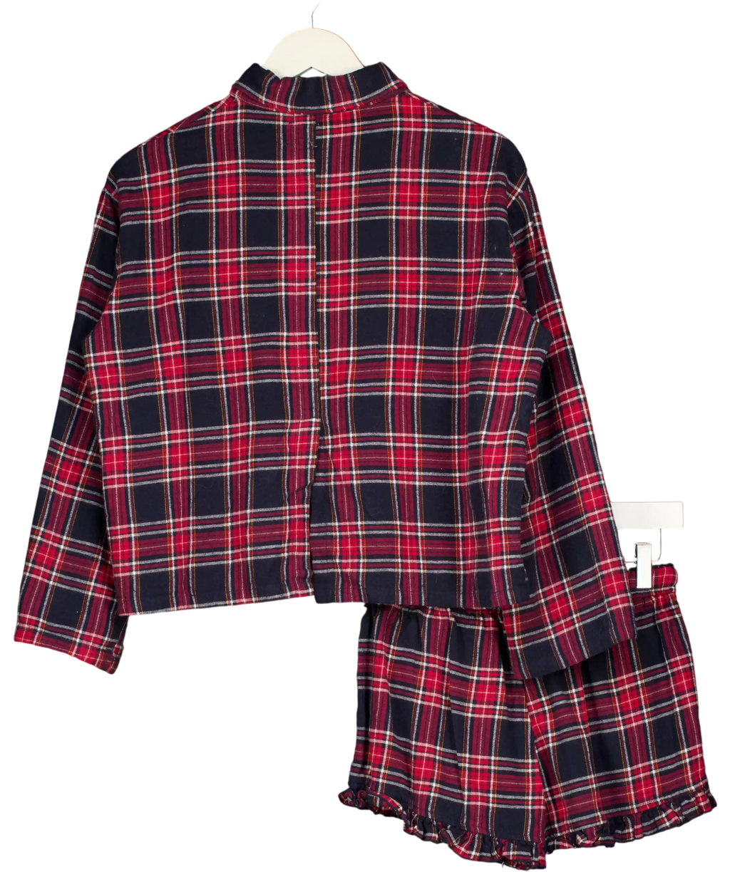 Sweet chilling Red Festive Plaid 3-piece Lounge Set UK S