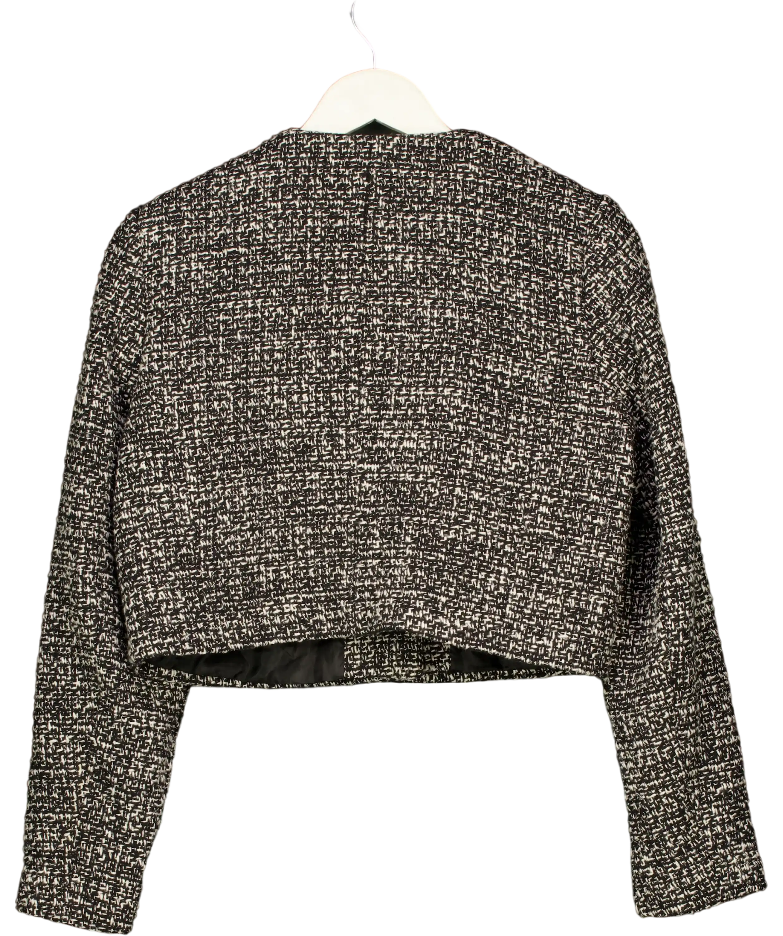Friends like these These Black White Cropped Boucle Summer Jacket UK 10