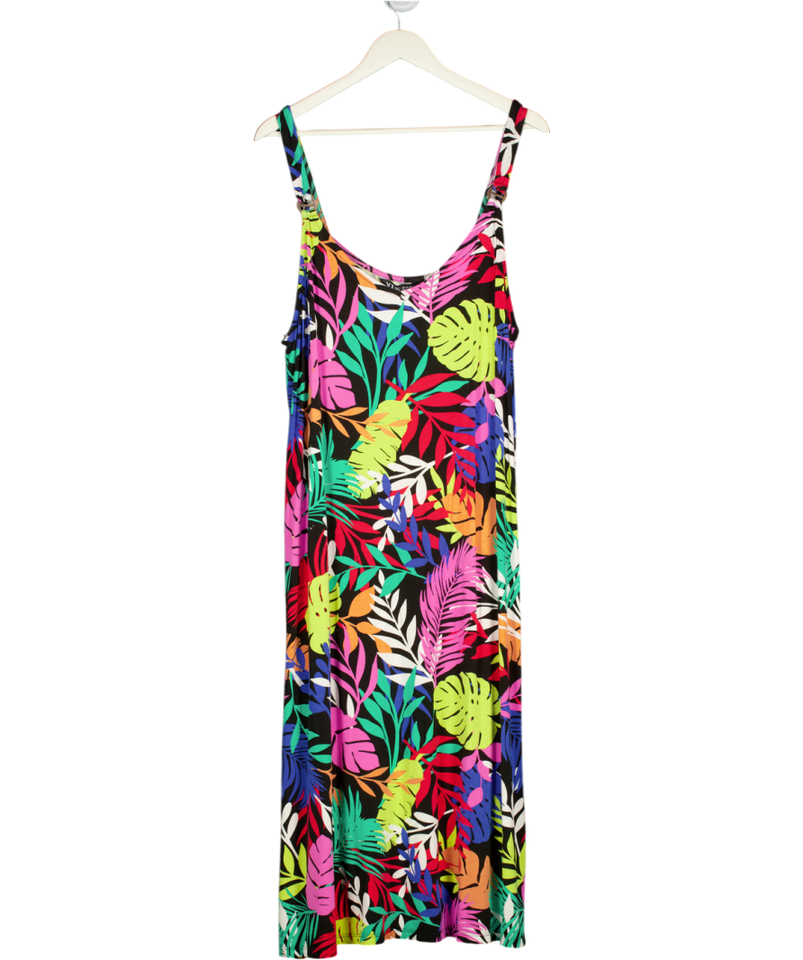 YOURS Multicoloured Floral Jersey Midi Dress UK 22 -24