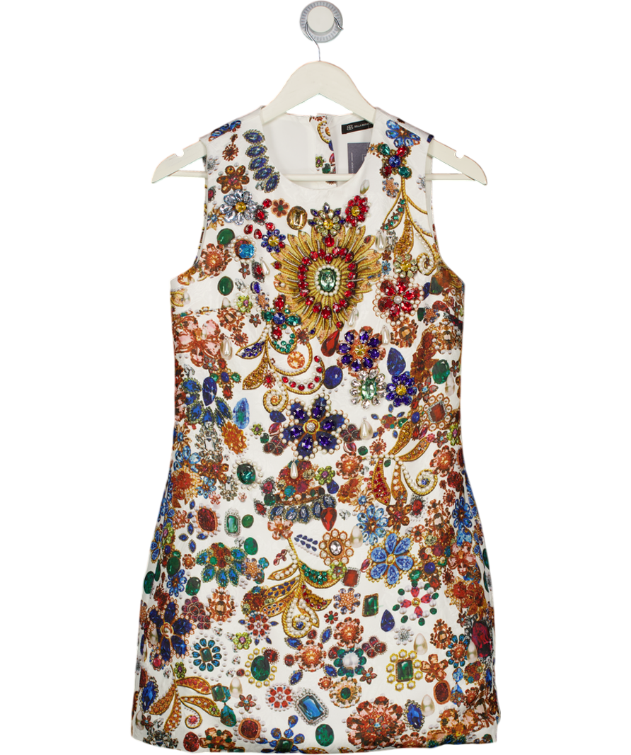 BELLA BARNETT Multicoloured Gio Diamante Mini Dress UK XS