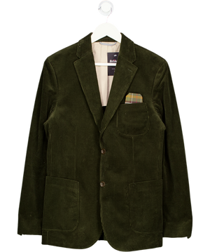 Barbour Green Corduroy Slim Fit Suit Jacket UK 38" CHEST