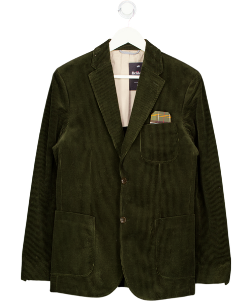 Barbour Green Corduroy Slim Fit Suit Jacket UK 38" CHEST