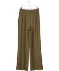 NEW LOOK Olive Green Pleated Front Wide Leg Trousers UK 8