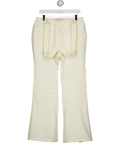 BO + TEE Cream Waterproof Belted Ski Salopettes UK L
