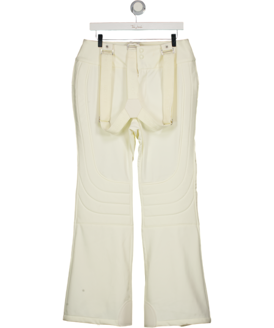 BO + TEE Cream Waterproof Belted Ski Salopettes UK L