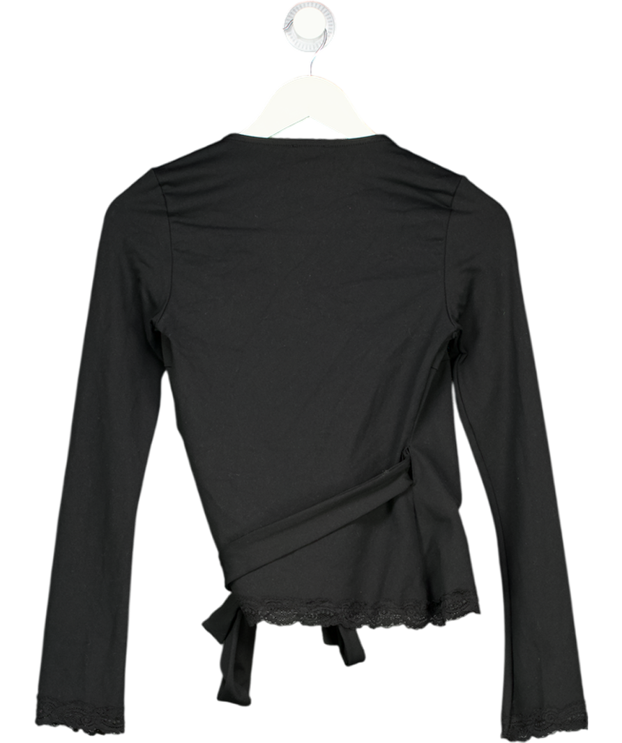 WHITE FOX Cater To You Long Sleeve Top Black UK XS