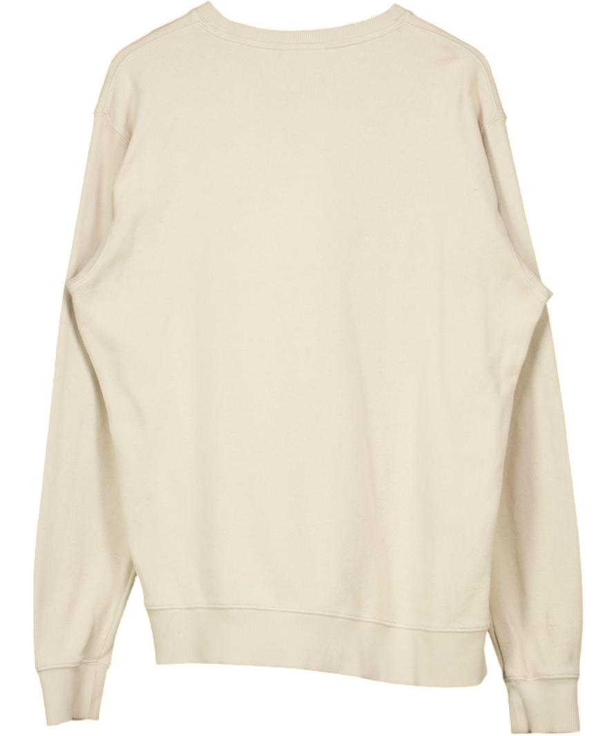 RODD&GUNN Beige Gunn Cotton Crew Neck Sweatshirt, Bone UK M
