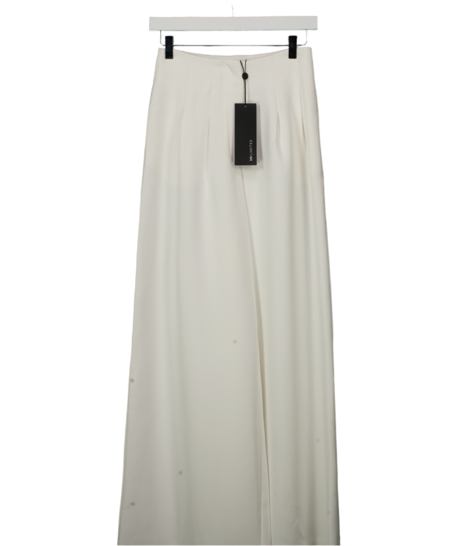 Mint Velvet White Wide Leg Darted Trousers UK 6