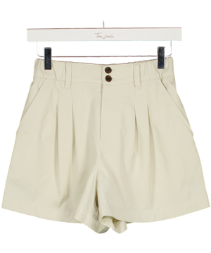 VARLEY Beige Tansy Woven Shorts UK XXS