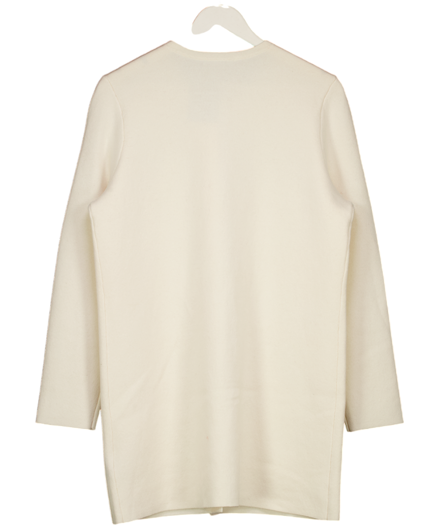 J.Mclaughin Cream Wool Longline Cardigan UK M