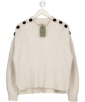 AllSaints Beige Wool & Cashmere Blend Faye Crew Neck Jumper UK XS