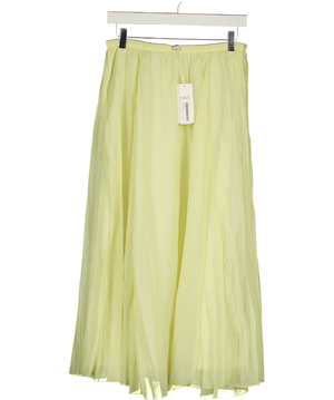 M&S Yellow Textured Midaxi Circle Skirt UK 10