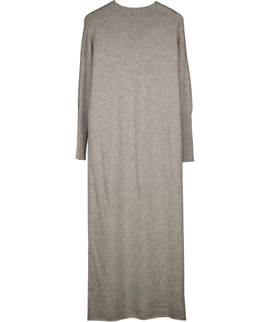 LUCY NAGLE Grey X The Fashion Bug Virgin Wool/cashmere Blend Knitted Maxi Dress UK XS/S
