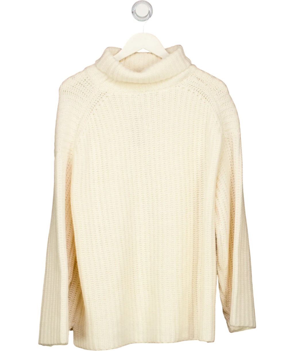 WYSE LONDON Cream Coralie Chunky Roll Neck Jumper - Ivory UK XL