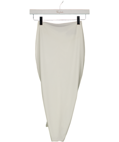 AYM White Ruched Front Skirt UK S