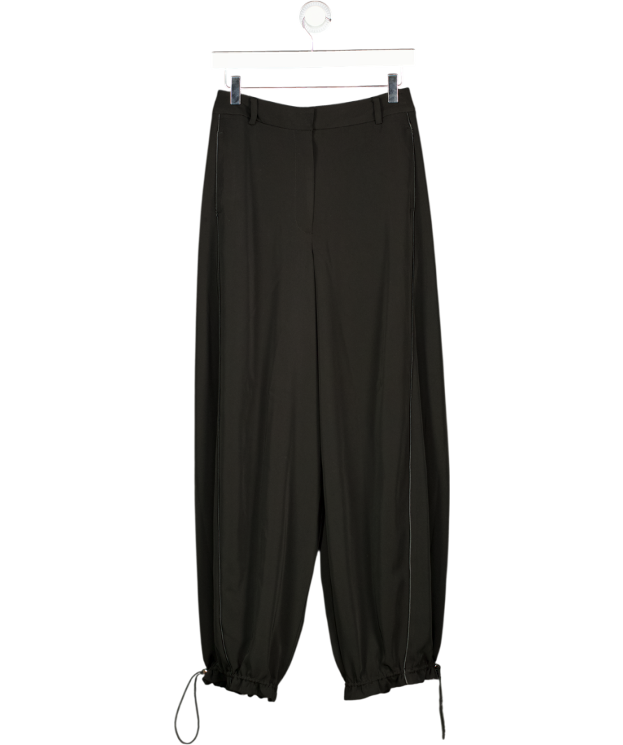ASOS Black Balloon Trousers With Drawstring Cuff Detail UK 8