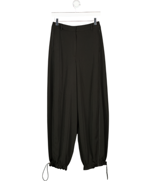 ASOS Black Balloon Trousers With Drawstring Cuff Detail UK 8