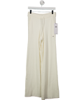 alo yoga Cream Snuggle Up Sweater High-waist Wide Leg Trousers UK S