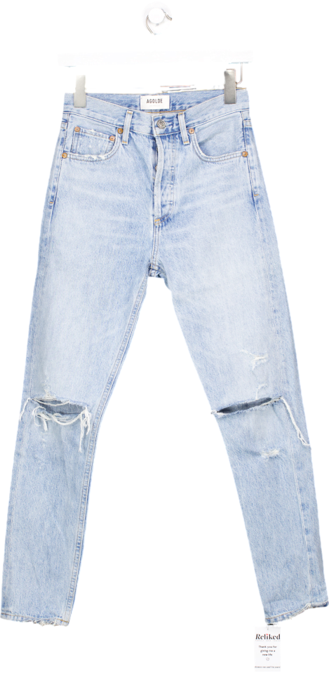 AGOLDE Blue Premium Ripped Denim Jeans W23