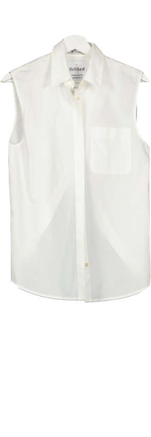 Alexander Wang White Sleeveless Shirt With Open Back UK S