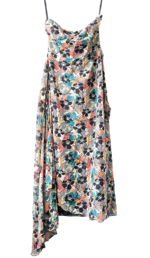 Anna Sui Multicoloured Halterneck Floral Wrap Maxi Dress US10 UK 14