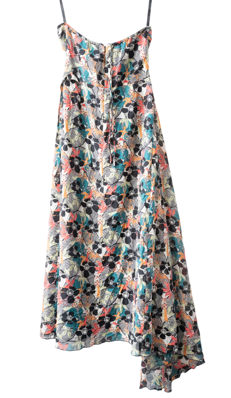 Anna Sui Multicoloured Halterneck Floral Wrap Maxi Dress US10 UK 14