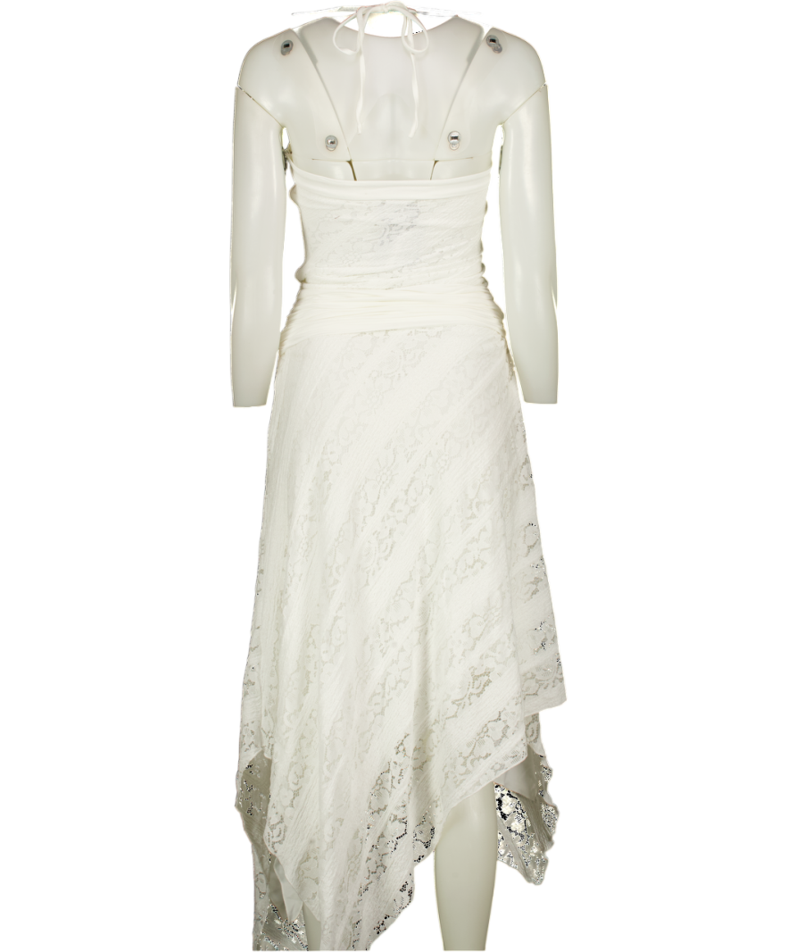 WHITE FOX Don't Let Me Go Midi Dress White UK XS