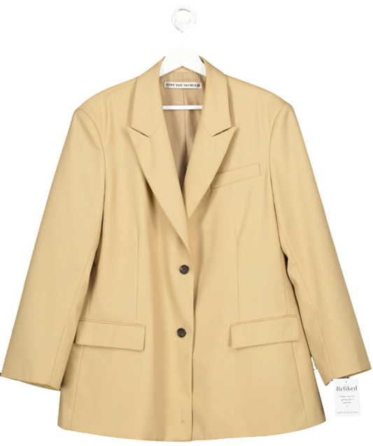 Love You So Much Beige Oversized Double Button Blazer UK S/M