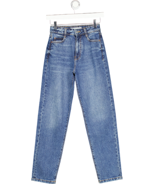 ZARA Blue High Waisted Mom Jeans UK 4