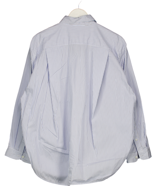 ARKET Blue Organic Cotton Striped Oversize Shirt UK 10
