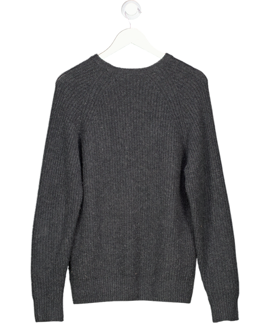 N PEAL Grey Merino / Cashmere Blend Jumper UK M