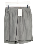 THE FRANKIE SHOP Grey Silky Cupro Jogging Shorts UK M