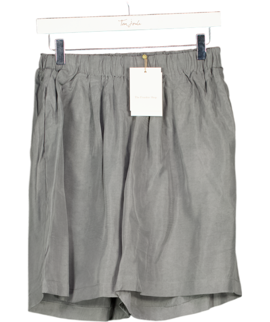 THE FRANKIE SHOP Grey Silky Cupro Jogging Shorts UK M