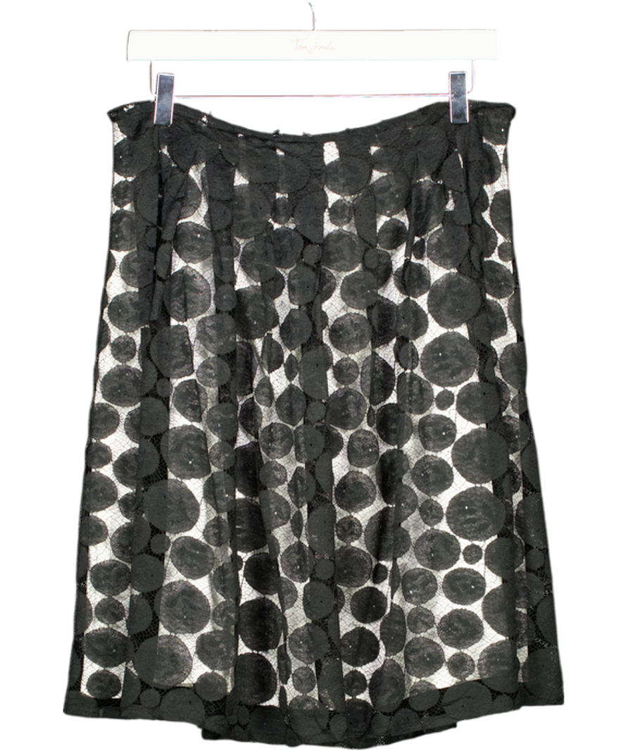 BOSS Black Lace Mini Skirt With White Underlayer UK 14