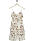 SELF PORTRAIT White Guipure Lace Mini Dress UK 6