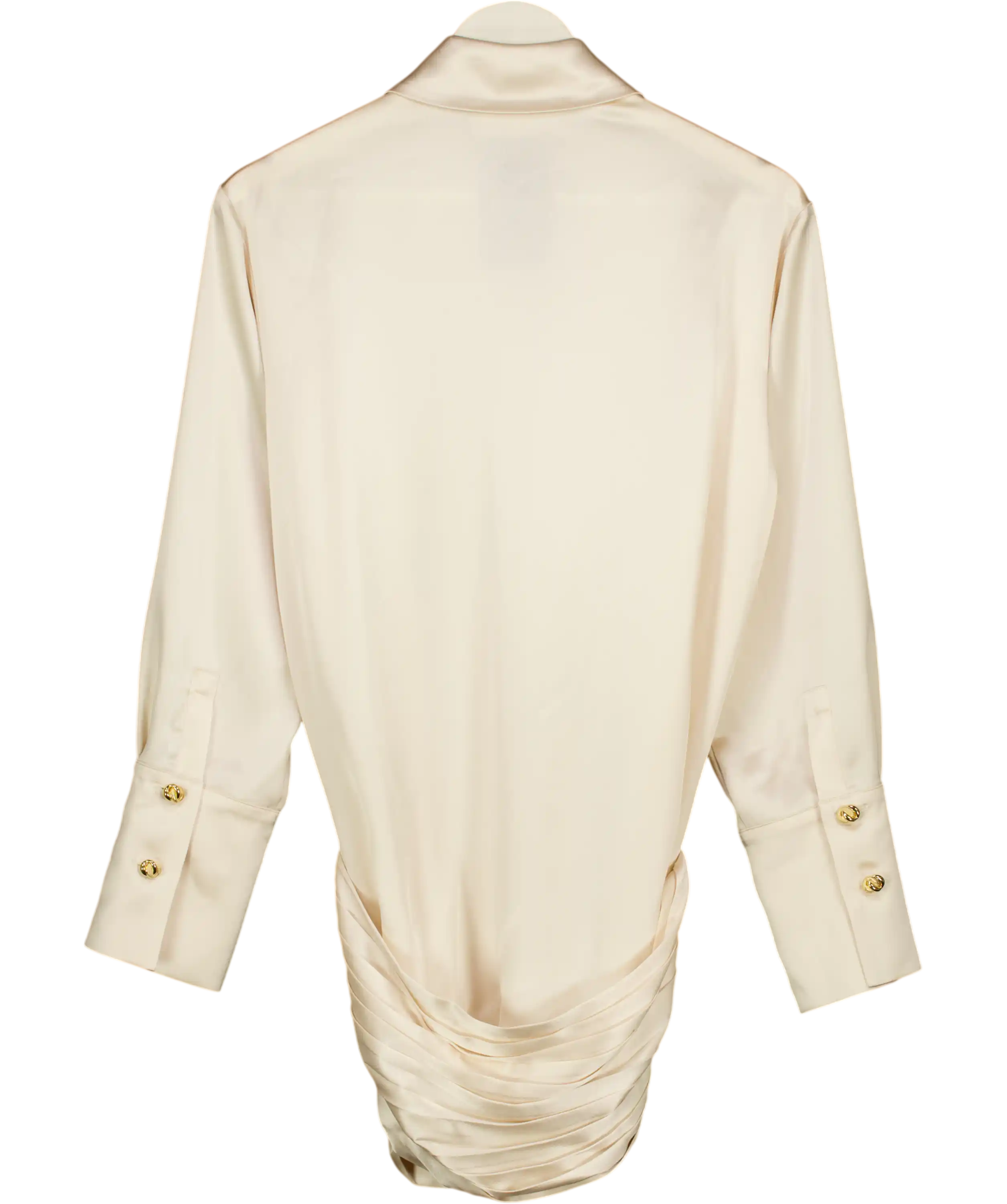 BY KEARA Cream Ruched Shirt Dress UK 6