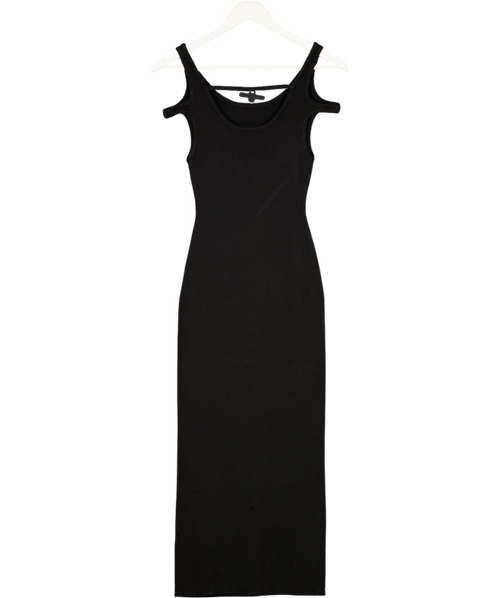 1886 Black Rib Knit Maxi Dress UK S
